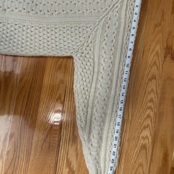 Cream Cable Knit Wool Sweater - Picture 7 of 8